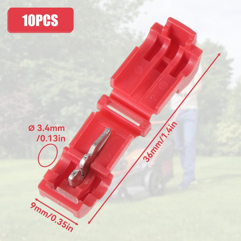 Pack of 10 Cable Connectors/Connection Clamps for Robotic Lawnmower Boundary