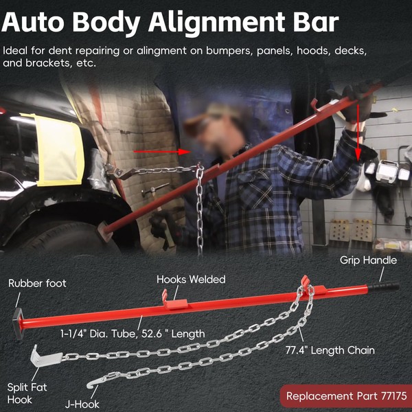 Sunluway Sunluway 77175 Auto Body Alignment Bar Tool with Chain,