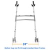 Medline Upright Walker with 5” Dual Wheels, Forearm Walker with