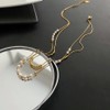 Dainty Pearl Necklace for Women 18K Gold Plated Pearl Choker