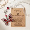 Butterfly Car Accessories Rearview Mirror Hanging Charm, Crystal Suncatcher Car