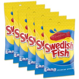 Soft & Chewy Red Fish Bulk Candy 8 oz Bags (6 Pack) – Classic Gummy Treats for Parties, Snacks & Candy Buffets