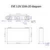 HiXiMi EVE LiFePO4 Cell 3.2V 32Ah Battery Rechargeable Lithium Iron