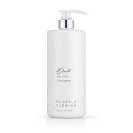 Kerstin Florian Satin Lotion | Lightweight Body Moisturizer with Aloe & Jojoba Oil | Soothes Dry Skin | 32 fl oz
