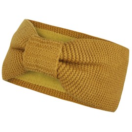 SB1015 Women's Knitted Headband with Bow, Girls' Headband Lined with Warm Fleece Lining, Earmuffs