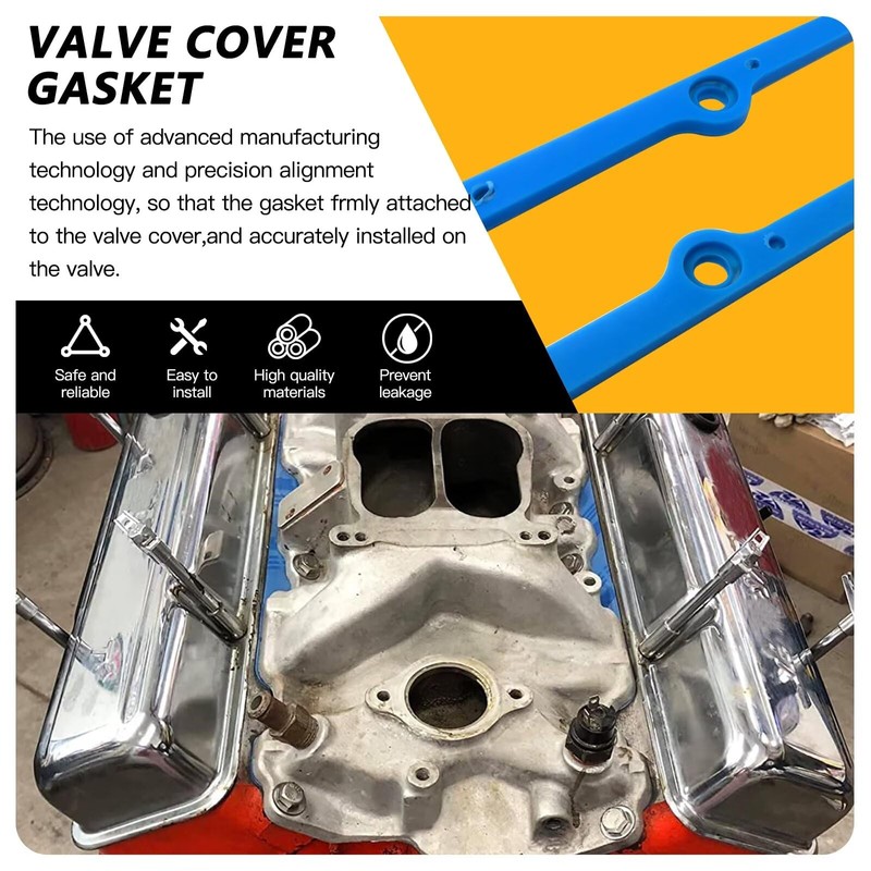 Pair of Steel Core Rubber Valve Cover Gaskets for Small