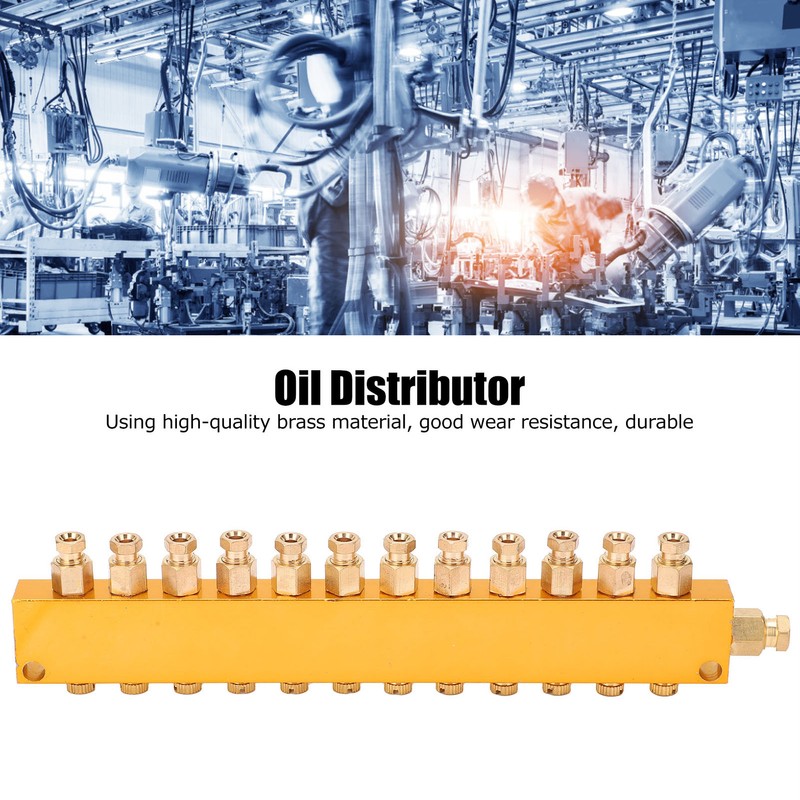 Oil Distributor Adjustable Brass Lube Piston Separator Divider Valve Lubrication