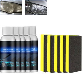 Bonseor Innovative Headlight Repair Polish, Car Headlight Repair Fluid, Car Headlight Cleaner (50 ml,5 pcs)