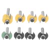 8Pcs Router Bit Groove Cutter Bit Set T Shape Wood