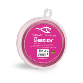Seaguar Pink Label Fluorocarbon Fishing Leader Line – Hint of Pink for Better Visibility and Better Line Control, 100% Fluorocarbon, Minimal Stretch, Excellent Abrasion Resistance And Strength