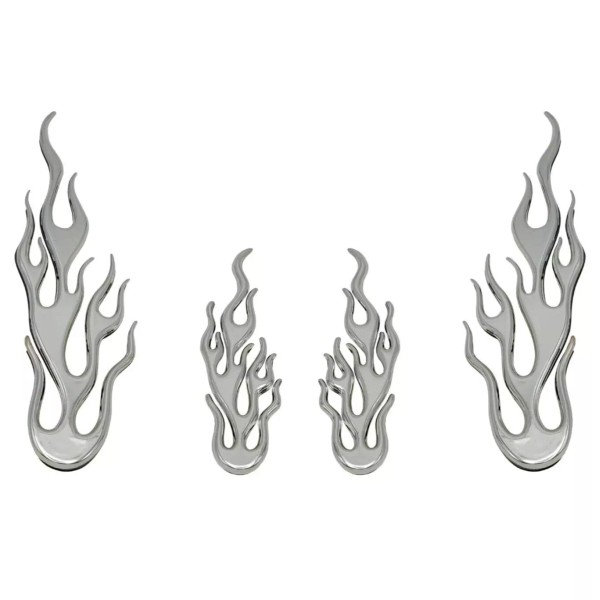 Neutron Motorsports 3D CHROME ABS FLAMES CAR TRUCK STICK ON