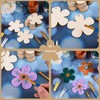 ENLACE Wooden Flowers, Pack of 20 Wooden Flower Discs with