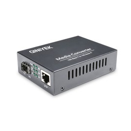 QINIYEK 10Gb Ethernet Fiber Media Converter, 10G Fiber Ethernet Converter with 1 x RJ45 10GbE Port to 1 x 10GbE SFP+ Port