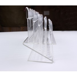 FingerAngel 64 PCS UV Gel Nail Art Tips Samples Nail Sticks Acrylic Nail Display Stand Rack Practice Tool Clear