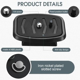 Weewooday 6 Pieces 43mm Tripod Quick Release Plate Tripod Adapter Mount Camera Tripod Adapter Plate Parts for Tripods and Cameras Tripod Mount QB-4W