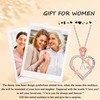 JoycuFF Rose Heart Pendant Necklace Gifts for Women I Love