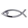 Elektroplate Christian Fish with Cross OEM Chrome Emblem for Cars,