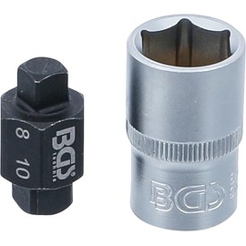 BGS 8991 Oil Drain Plug Insert Square 8 mm + 10 mm