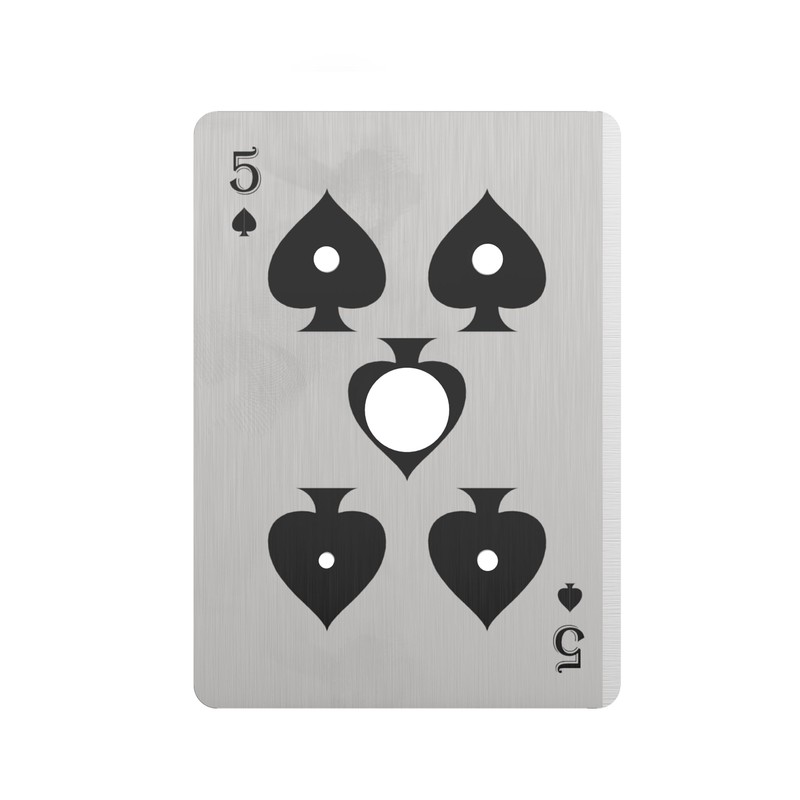 Pund'it Strip Poker Herb Multitool, Playing Card Themed 5 Hole