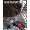 Jowlroel AirTag Wallet Mens - Genuine Leather Bifold RFID Blocking