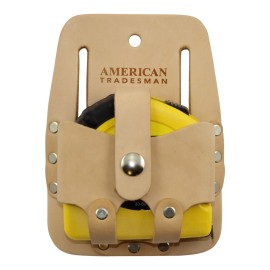American Tradesman 850 -Top Grain Leather 16'-30' Tape Measure Holder Tool Pouch