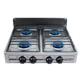 Super Flama Parrilla De 4 Quemadores De Gas Toda De Acero