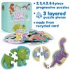 Progressive 10-in-1 Puzzles for Toddlers from 18 Months - Dinosaur