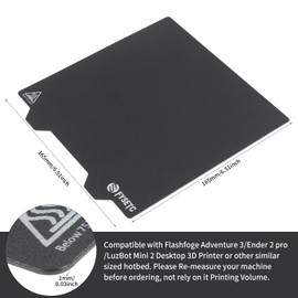 BCZAMD Ender 2 Pro 165 x 165 mm Mini 3D Printer Platform Sticker: Flext Removable Print Bed Cover Accessories - Hotbed for PLA Filaments 1.75 mm No Magnetticcc Sticker