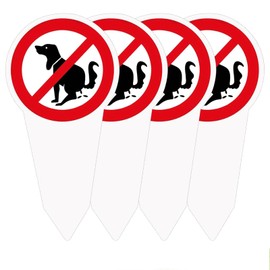 Pack of 4 Sign, "Hundekacken Verboten, 30 x 15 cm, Kein Hundeklo Sign, Hier Ist Kein Hundeklo, Made of PVC, 3 mm, Printed on Both Sides, Weatherproof, UV Protection, for Outdoors, Courtyards and Parks
