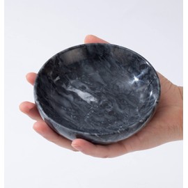 CM CHIC MONDAY 4.72 Inch Small Decorative Bowls, Natural Marble Decorative Bowls for Home Decor, Key Bowl, Coffee Tables Centerpiece, Soap Serving Bowl, Incense Burner, Smudge Bowl