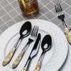 TWEE Black Gold Silverware Set for 4 Unique 18/10 Stainless