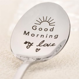 Coffee Spoon for Boyfriend Girlfriend Husband Wife Stainless Steel Tea Ice Cream Spoons Ideal Birthday Valentine's Day Christmas Gifts
