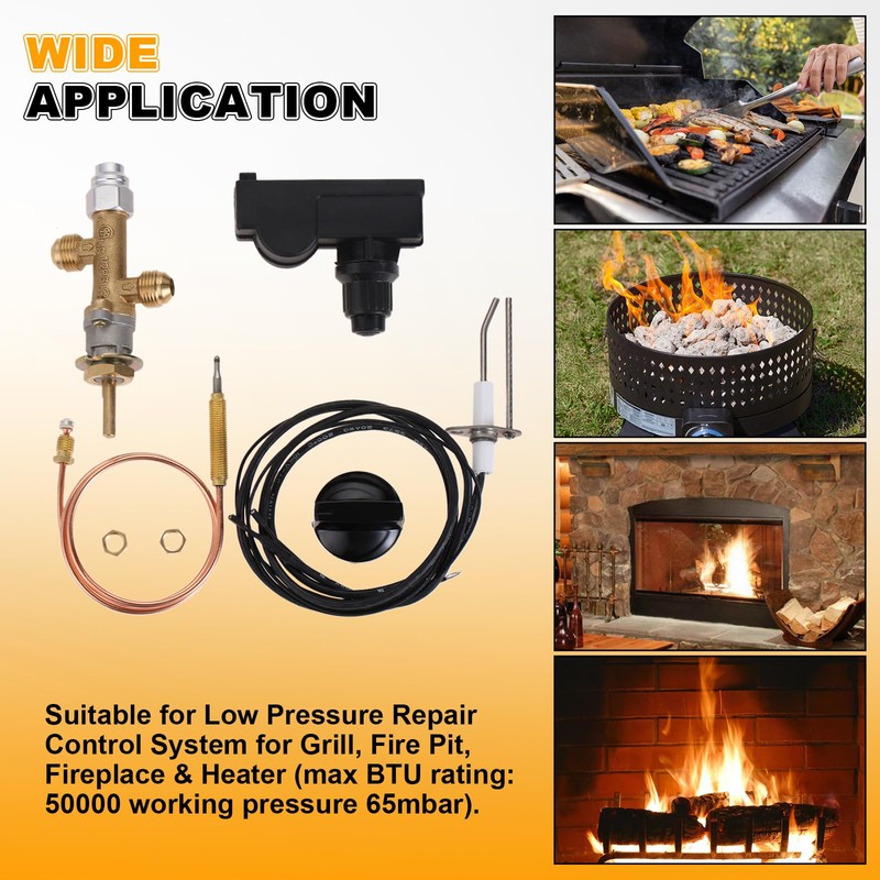 Low Pressure LPG Propane Gas Fireplace Fire Pit Flame Failure