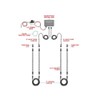 LEDGlow 4pc Bluetooth Multi-Color LED Interior Footwell Underdash Neon Lighting