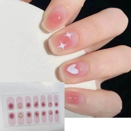 Turkalla Nail Stickers for Hands, 4 Pieces, 3D Nail Stickers, Hand Nails, Gel Nail Stickers, Just Stick, Nail Design, Nail Art, Nail Wrap, Nail Jewelry, Popular, Cute, For Women, Beginners (B7)