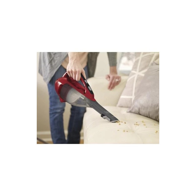 BLACK+DECKER 15" Red Cordless Handheld Vacuum Bagless Battery Upholstery Dust