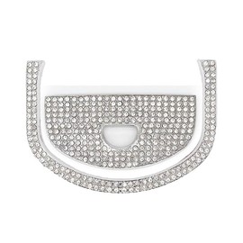 Baceyong Car Bling Electronic Handbrake Button Cover Trim, Automatic Handbrake Shiny Rhinestone Decorative Sticker, Compatible with Ja-g-uar Xj Xjl Xf 2008-2015