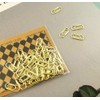 50 Count Metal Mini Paper Clips 3/5 Inch Nickelage Finishes