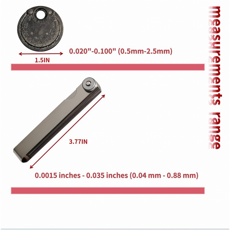 Universal Spark Plug Gap Tool & 32 Piece Stainless Steel