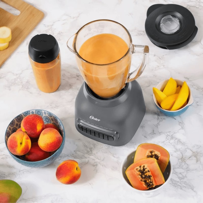 Oster 8-Speed Glass Jar Blender with Dishwasher Safe 20oz Blend-n-Go