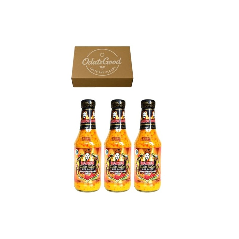Baron West Indian Hot Sauce 14oz (397g) 3-Pack – Product