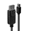 LINDY Mini DisplayPort Stecker auf DisplayPort Stecker, schwarz, 5 m