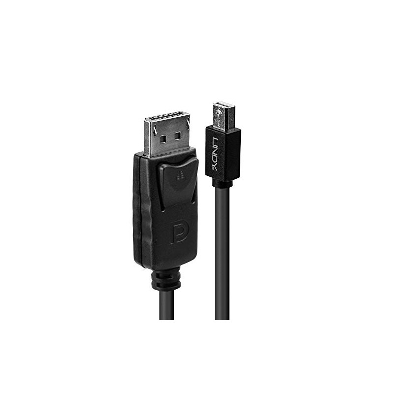 LINDY Mini DisplayPort Stecker auf DisplayPort Stecker, schwarz, 5 m