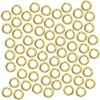 100pcs 18k Yellow Gold Strong 304 Stainless Steel Open Split