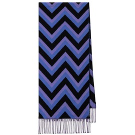 Scarves PAUL SMITH MEN'S ZIG-ZAG FUZZY SCARF (BLUE)