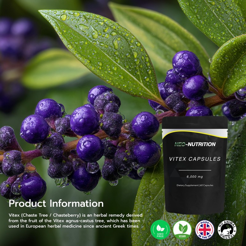 Neo Nutrition Vitex Fruit Supplement - High Potency - |