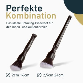 Aurum-Performance Premium Detailing Brush Set - Ultra Soft Car Cleaning Brush for Gentle and Professional Car Care - Also Suitable for Highly Sensitive Surfaces
