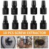 10 Pcs Screw Extractor Set, Hex Head Easy Out Bolt