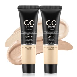 AFGHOUZ 2Pcs Camo CC Cream Foundation, Color Corrector CC Cream, Full Coverage Long Lasting Matte Makeup for All Skin Types