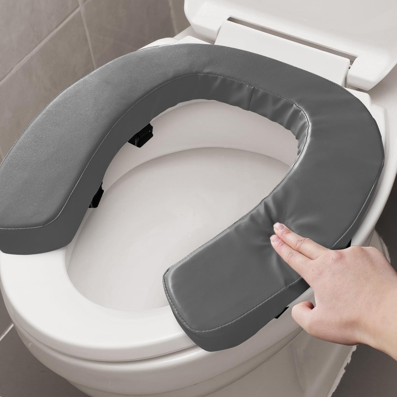 Toilet Seat Cushion with 2-inch High-Density Foam,Toilet Seat Riser-Suitable for